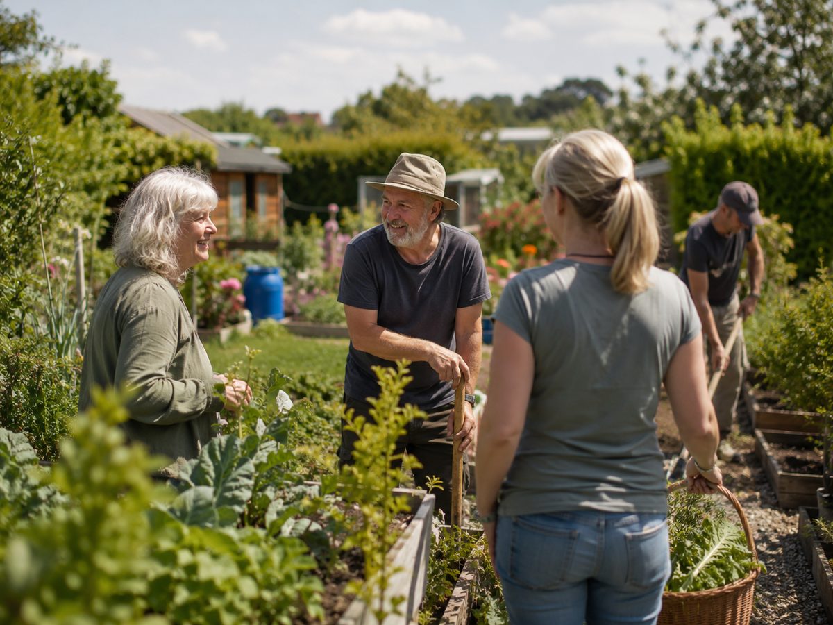 Gartenfreunde im gemeinschaftlichen Garten